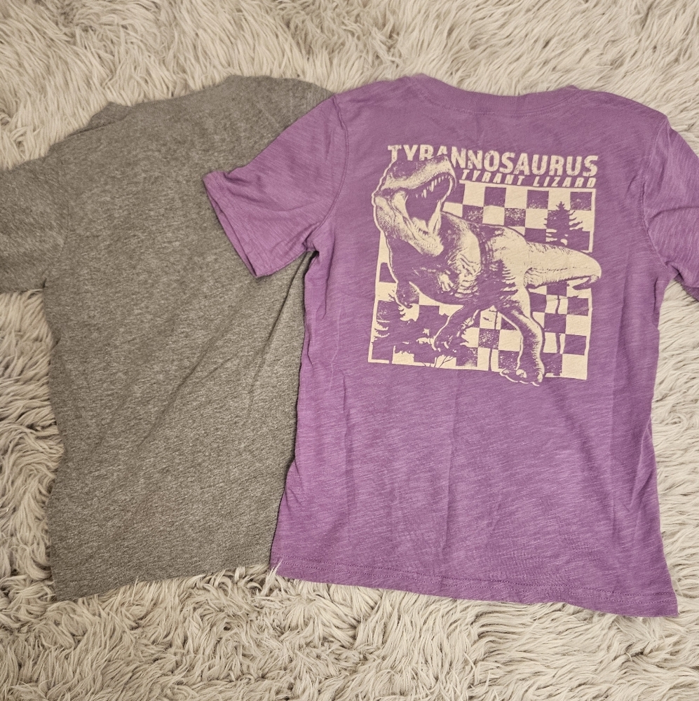 TWO Carter's Gray and Purple Kids T-Shirts - Picture 4 of 4